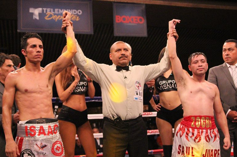 Vibrante empate entre Juárez y Andrade en Boxeo Telemundo CDMX