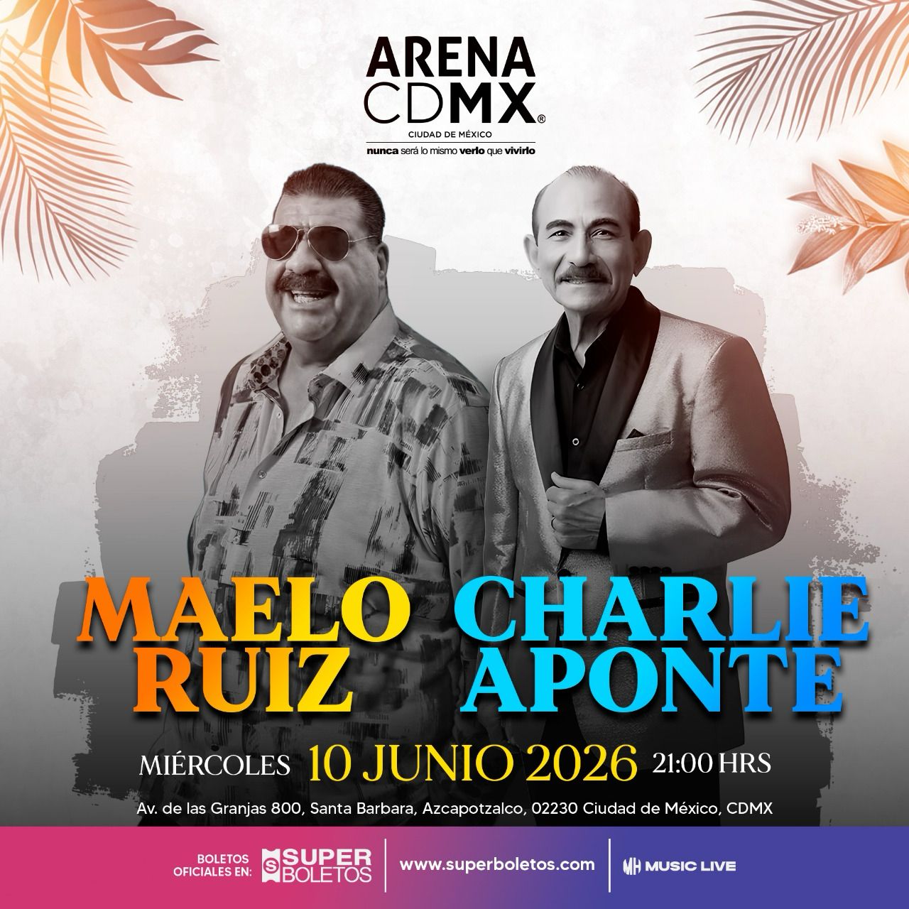 Maelo Ruiz y Charly Aponte unirán generaciones de la salsa en la Arena CDMX